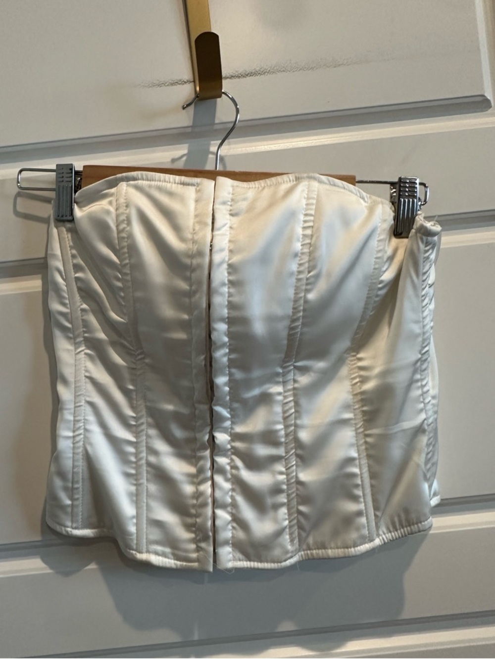 Missguided Satin Corset Strapless Top